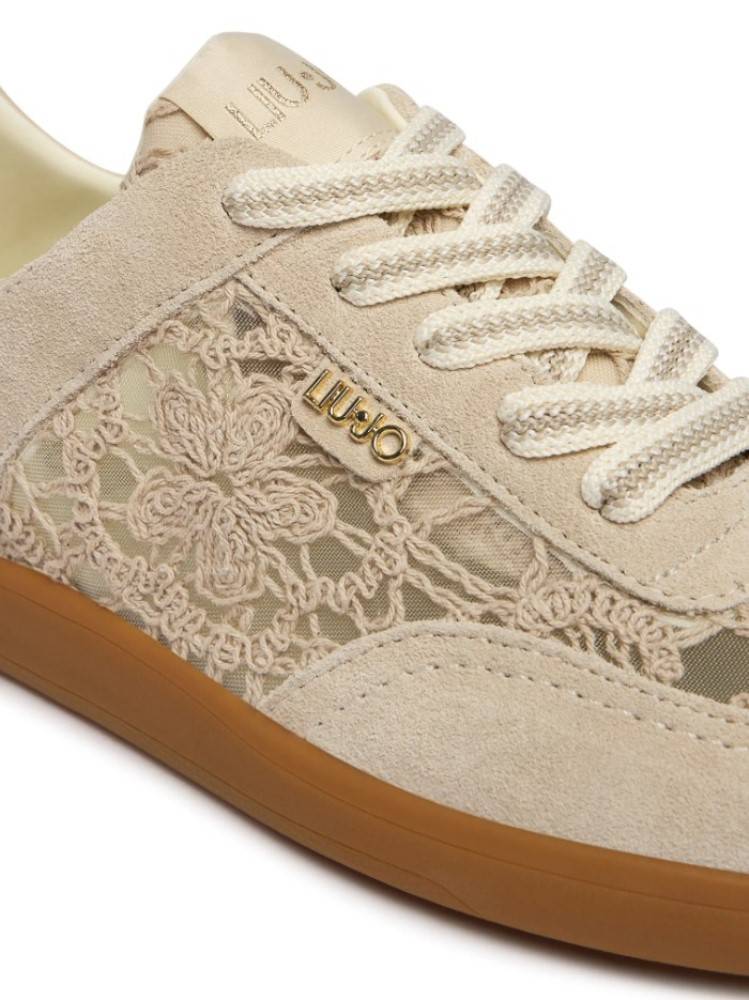 LIU JO CONNOR 03 - LOW SNEAKERS WITH MACRAME EMBROIDERY
