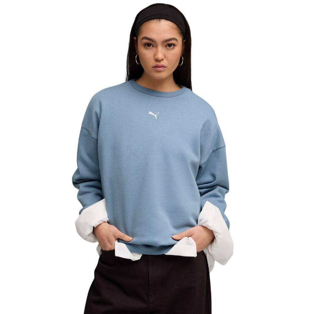 PUMA ESS PUMA LOGO OVERSIZED CREW FL