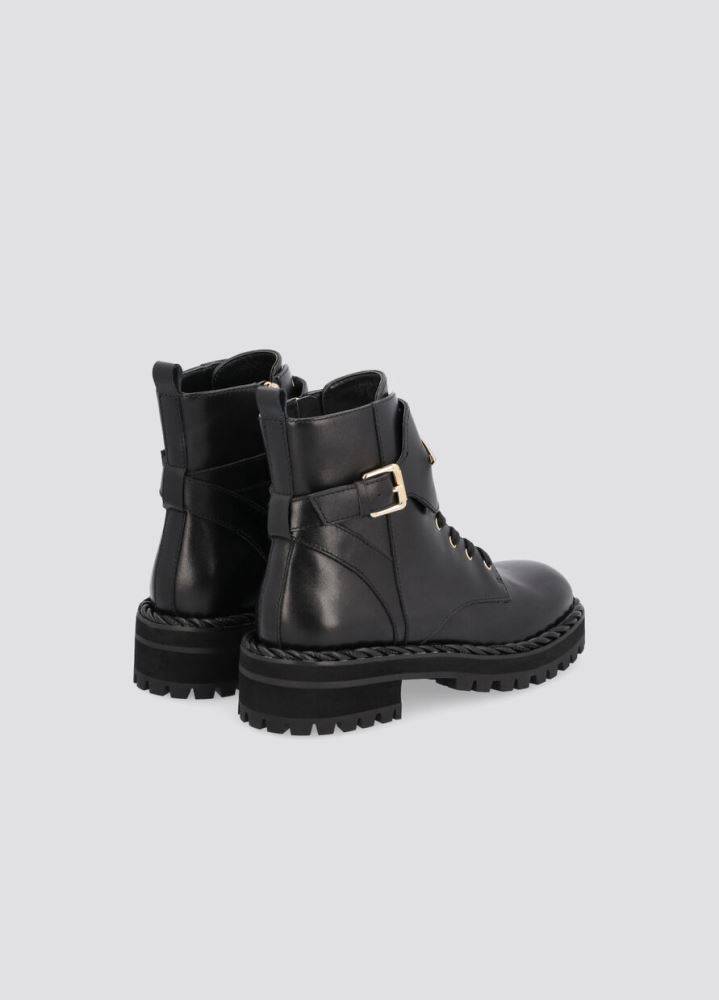 LIU JO PINK 127 BIKER CALF COMBAT BOOT