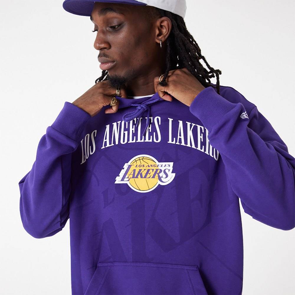 NEW ERA NBA LOGO OVERSIZED HOODY LA LAKERS