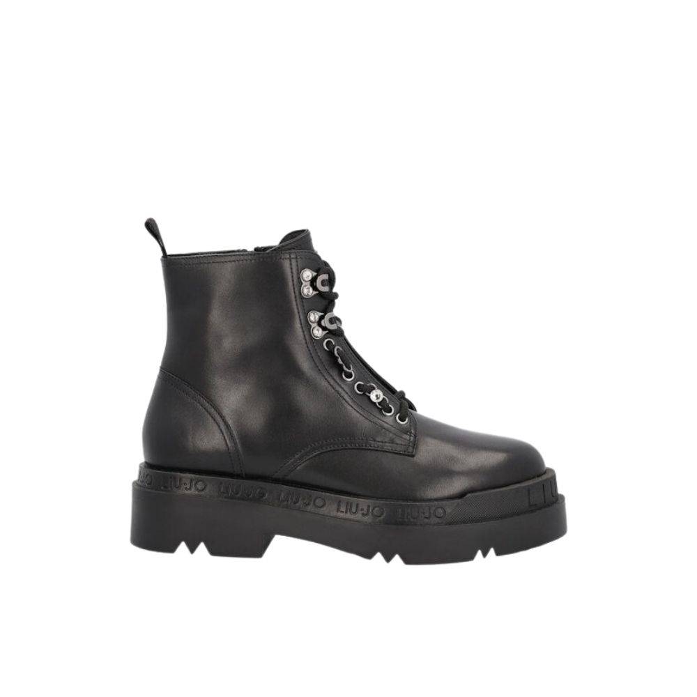 LIU JO LOVE 14 LACE-UP PLATFORM ANKLE BOOTS