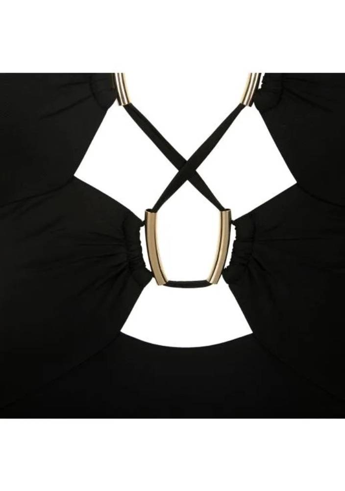 DKNY JEWEL BOX HALTER SWIMSUIT