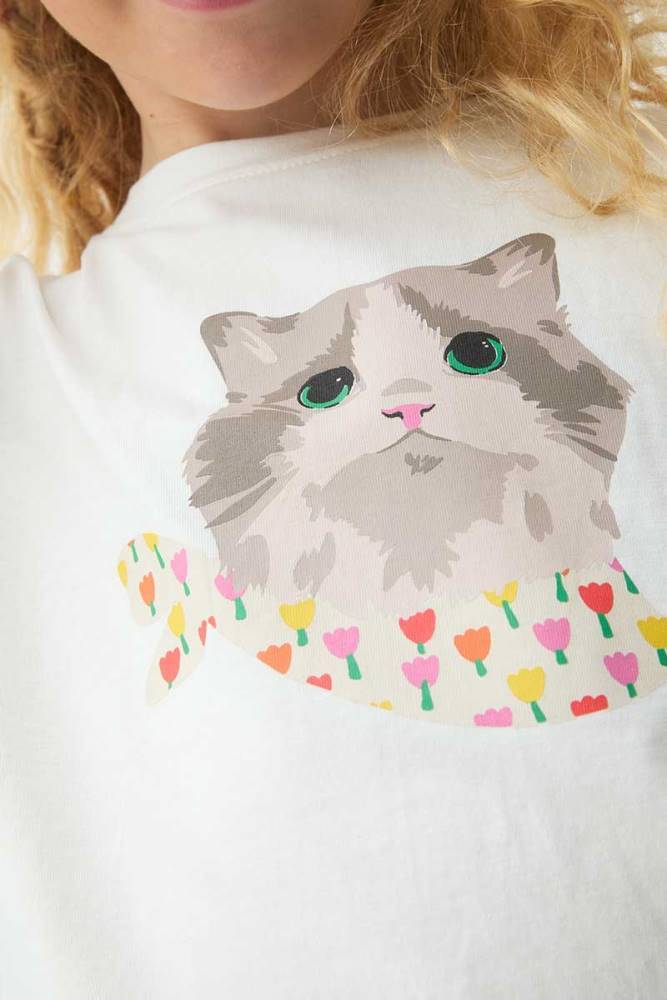COMPANIA FANTASTICA COTTON T-SHIRT WITH PRINT