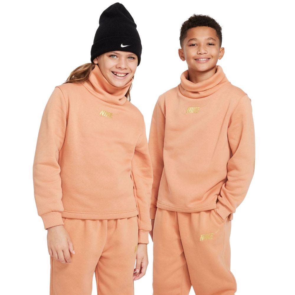 NIKE KIDS FUNNEL NECK LS FLEECE TOP