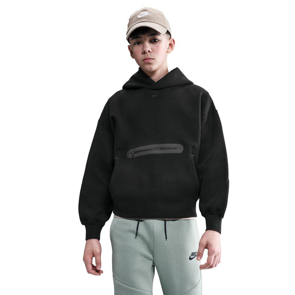 NIKE BOYS TECH FLEECE OVERSIZED PULLOVER HOODIE