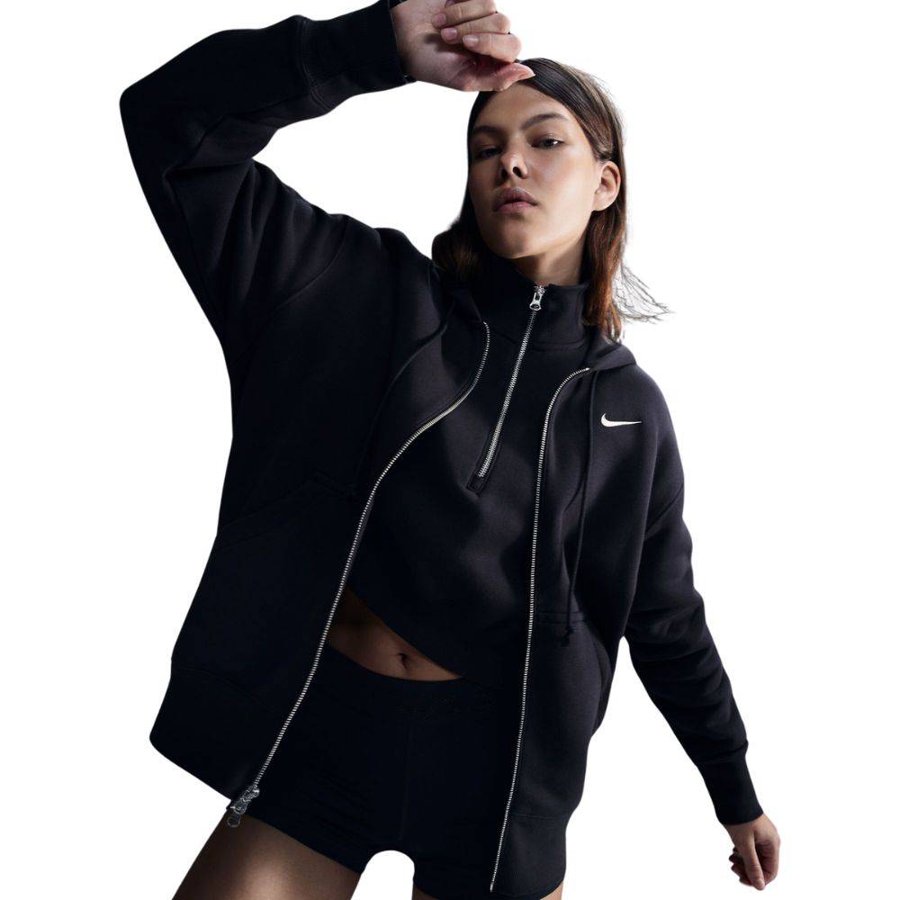 NIKE WOMENS PHOENIX FLEECE FULL-ZIP HOODIE