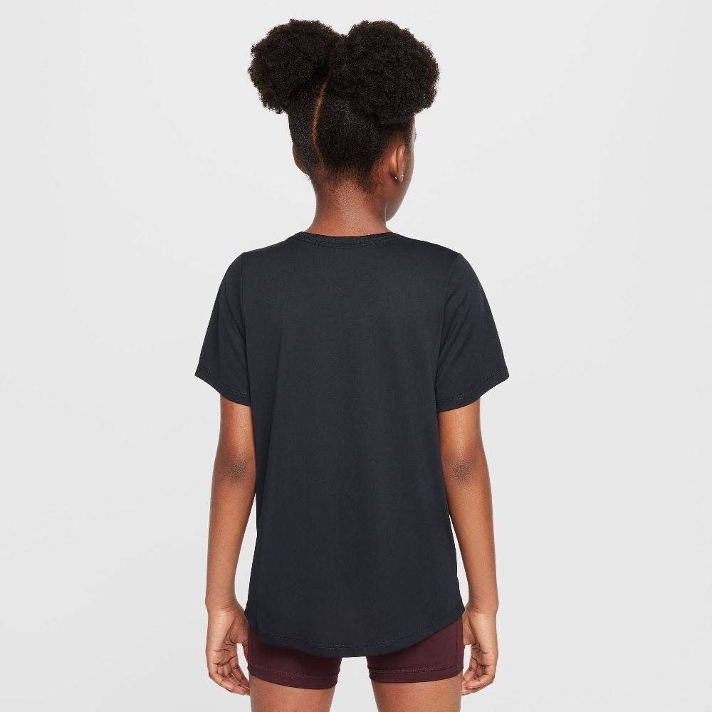 NIKE GIRLS DRI-FIT FITTED SHORT-SLEEVE TOP