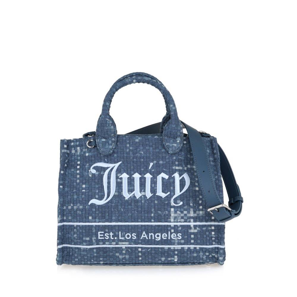 JUICY COUTURE IRIS ENTWINED DENIM MEDIUM SHOPPING BAG