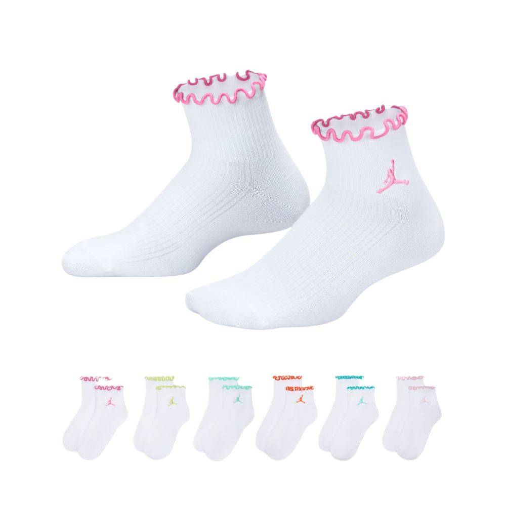 NIKE JORDAN LETTUCE EDGE 6PK ANKLE SOCKS