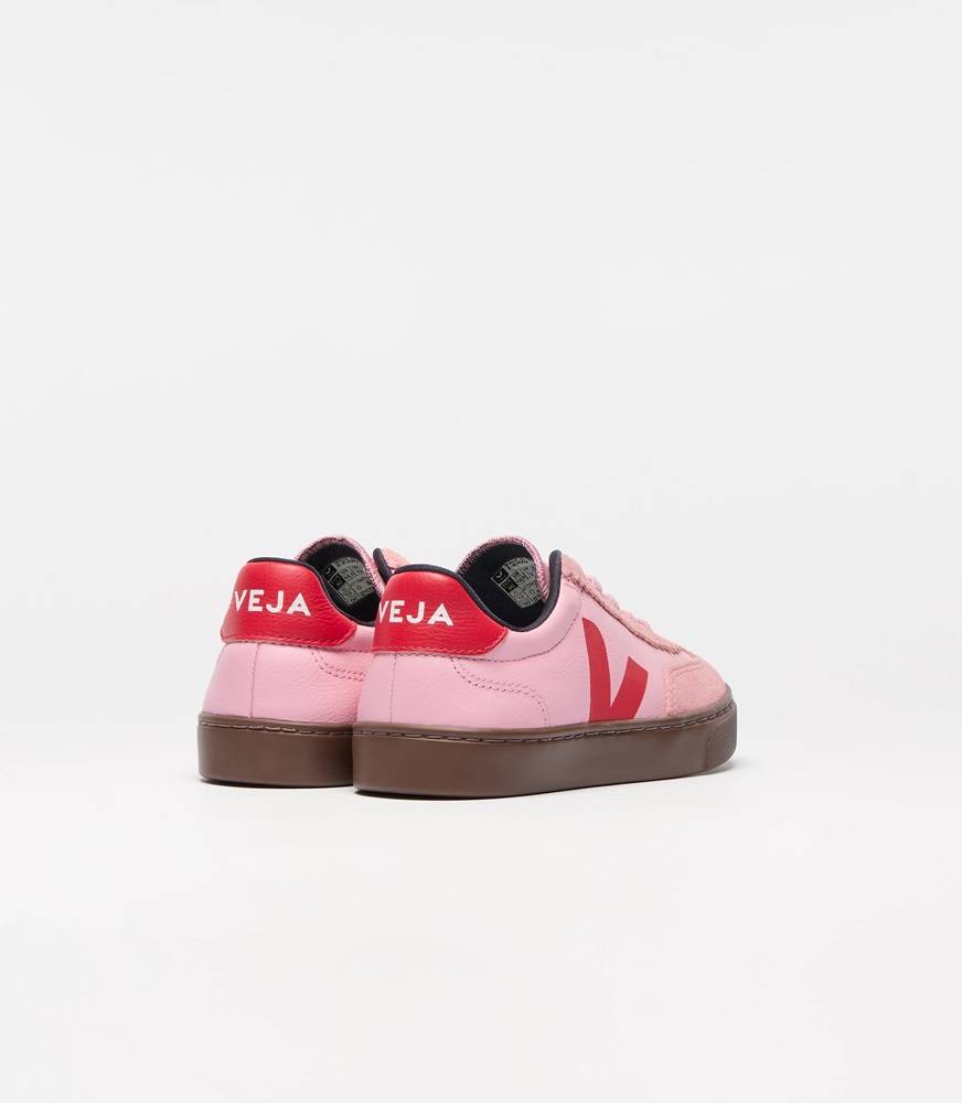 VEJA VOLLEY ORGANIC TRACED LEATHER KIDS