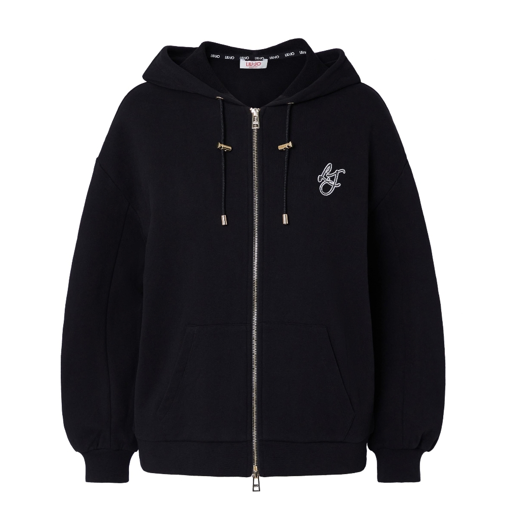 LIU JO ZIP HOODIE WITH EMRBOIDERY LOGO