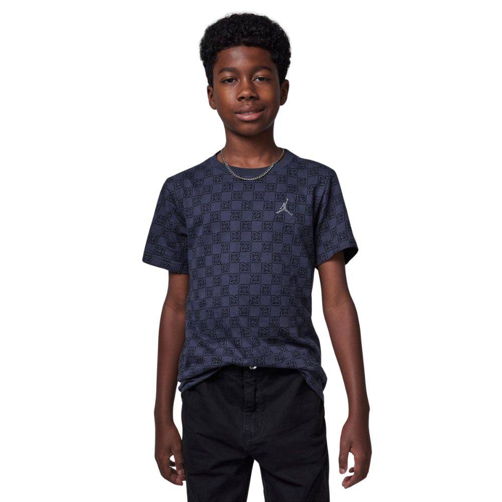 NIKE JORDAN BOYS 23 MONOGRAM ALL OVER PRINT SHORT SLEEVE TEE