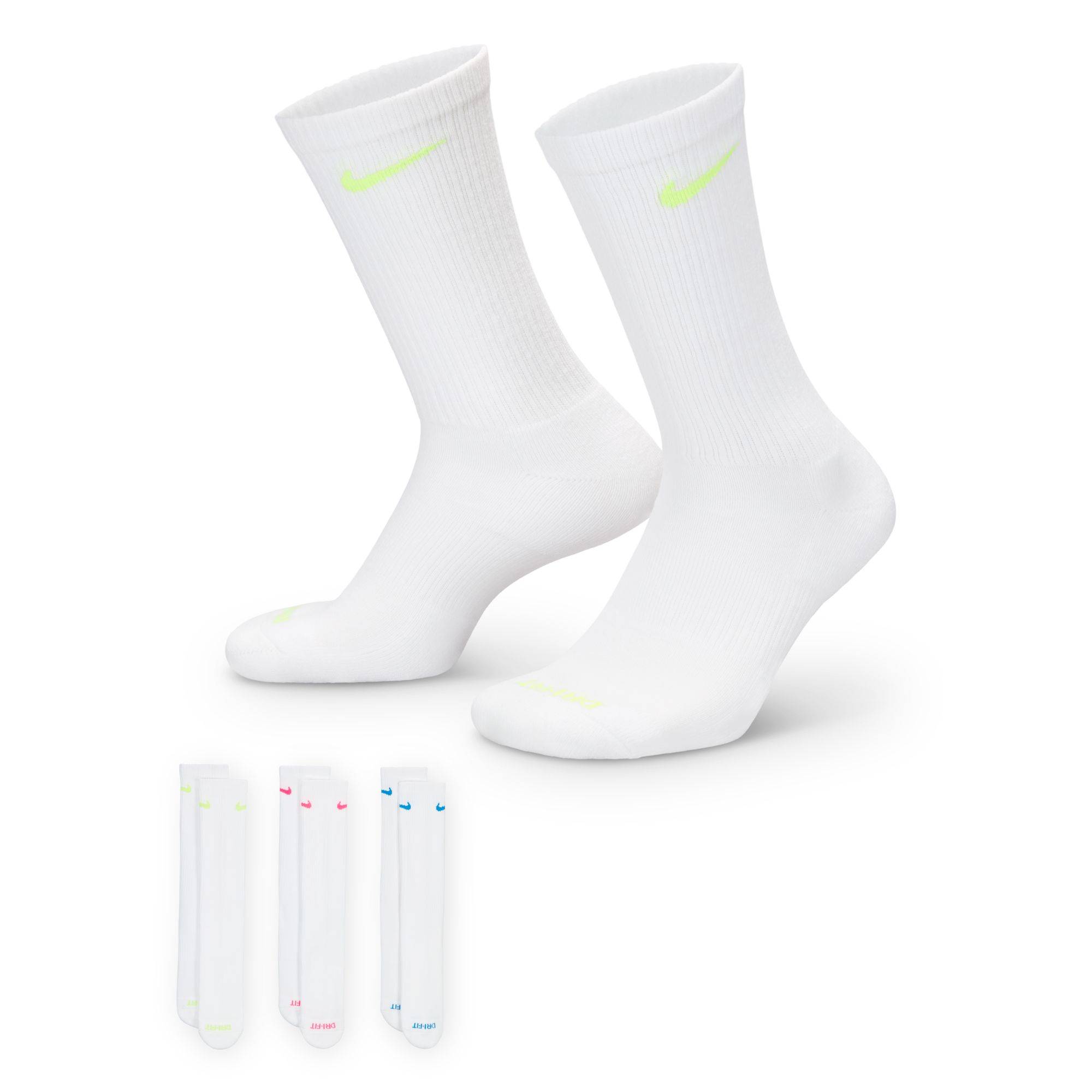 NIKE EVERYDAY PLUS CUSHION CREW 3-PAIRS SOCKS