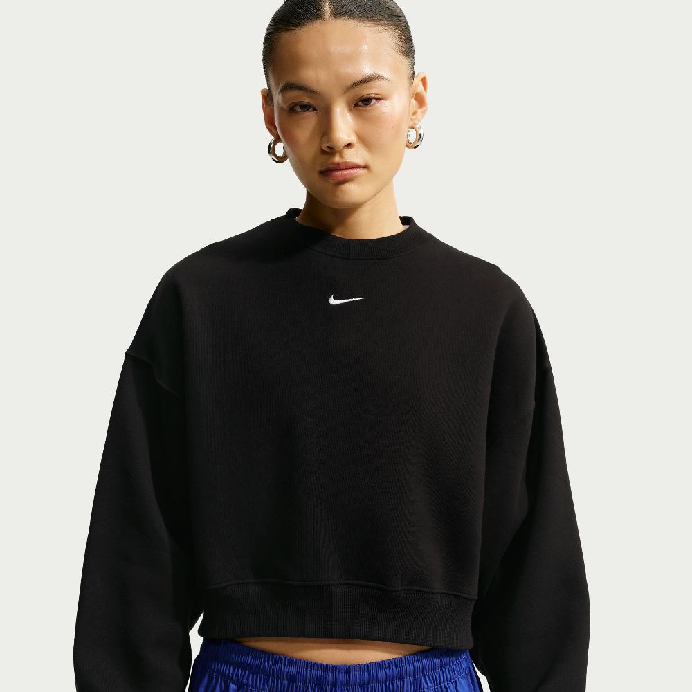 NIKE STUDIO FLEECE OVERSIZED CROPPED CREW