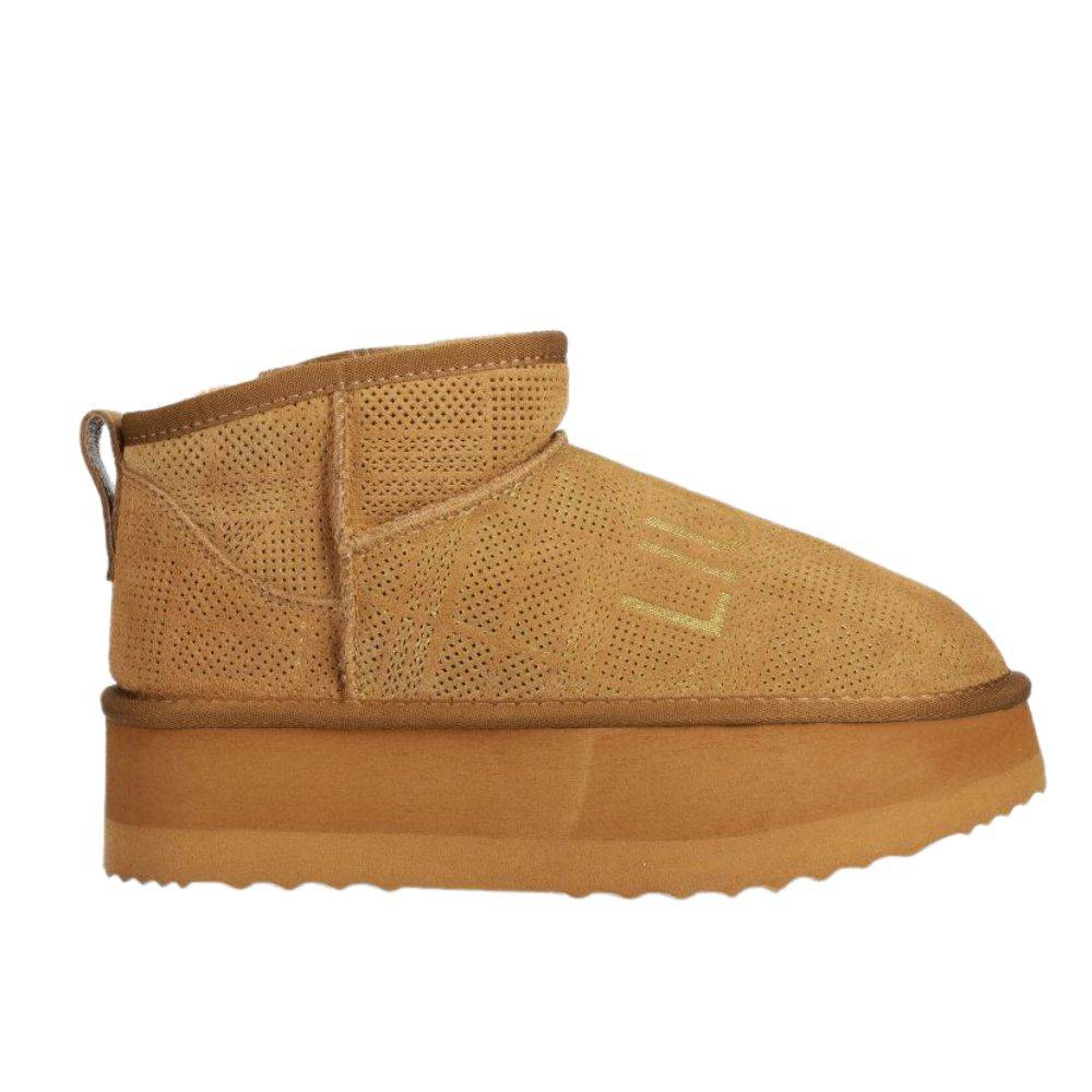 LIU JO JANE 01 - PERFORATED SUEDE WITH GOLD LOGO