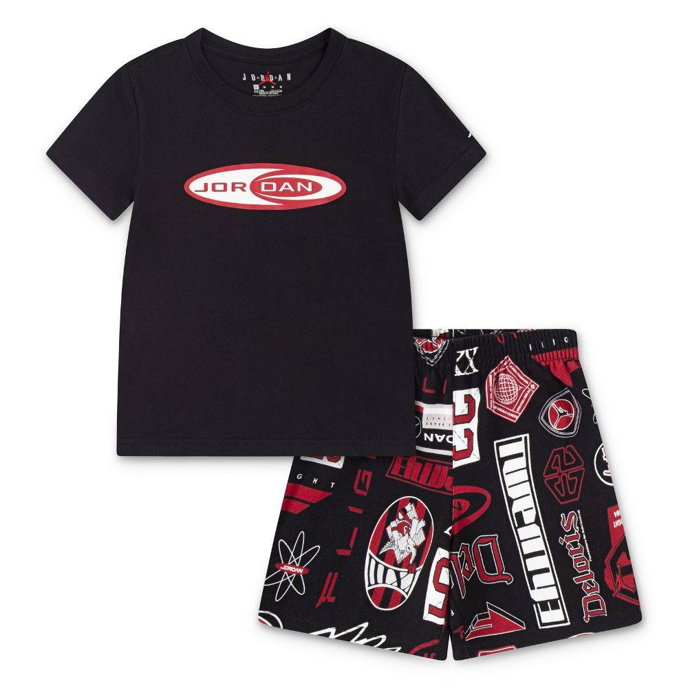 NIKE JORDAN LITTLE KIDS MJ BROOKLYN AOP FT SHORT S