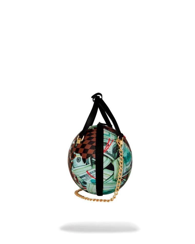 SPRAYGROUND MONEY BANKS GLOBE HANDBAG
