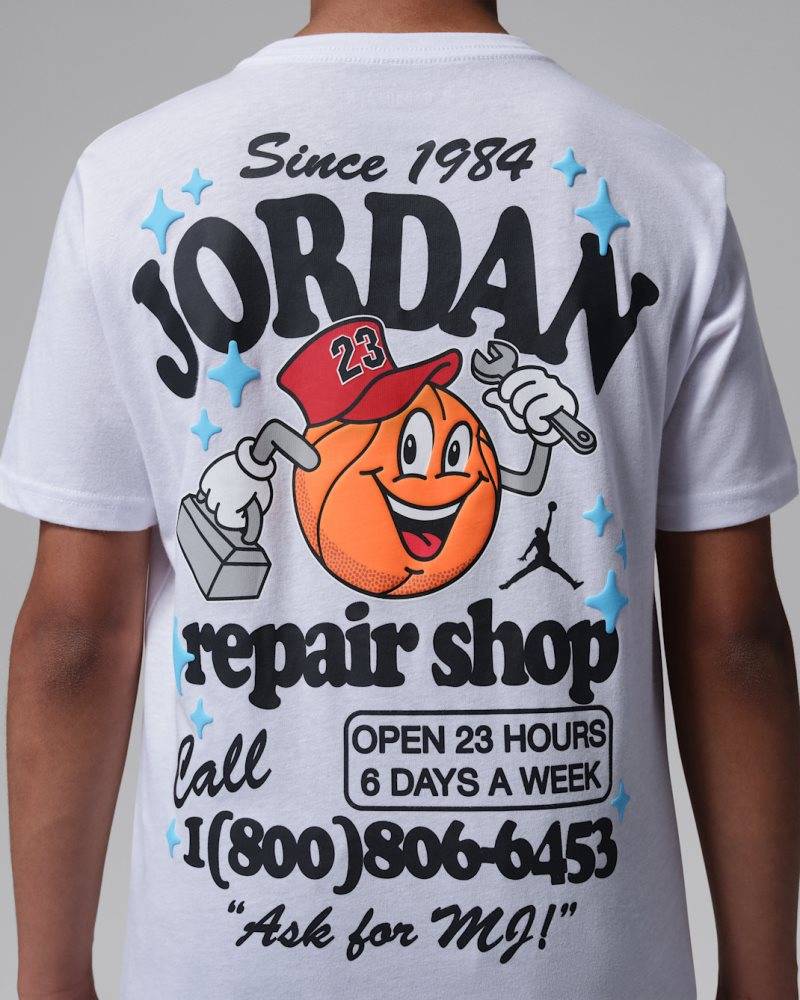 NIKE JORDAN BOYS MJS REPAIR SHOP SS TEE