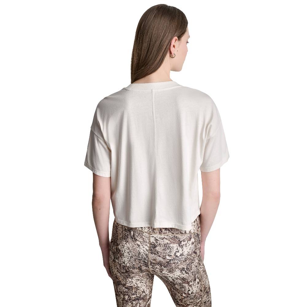 DKNY STACKED OMBRE RHINESTONE LOGO TEE