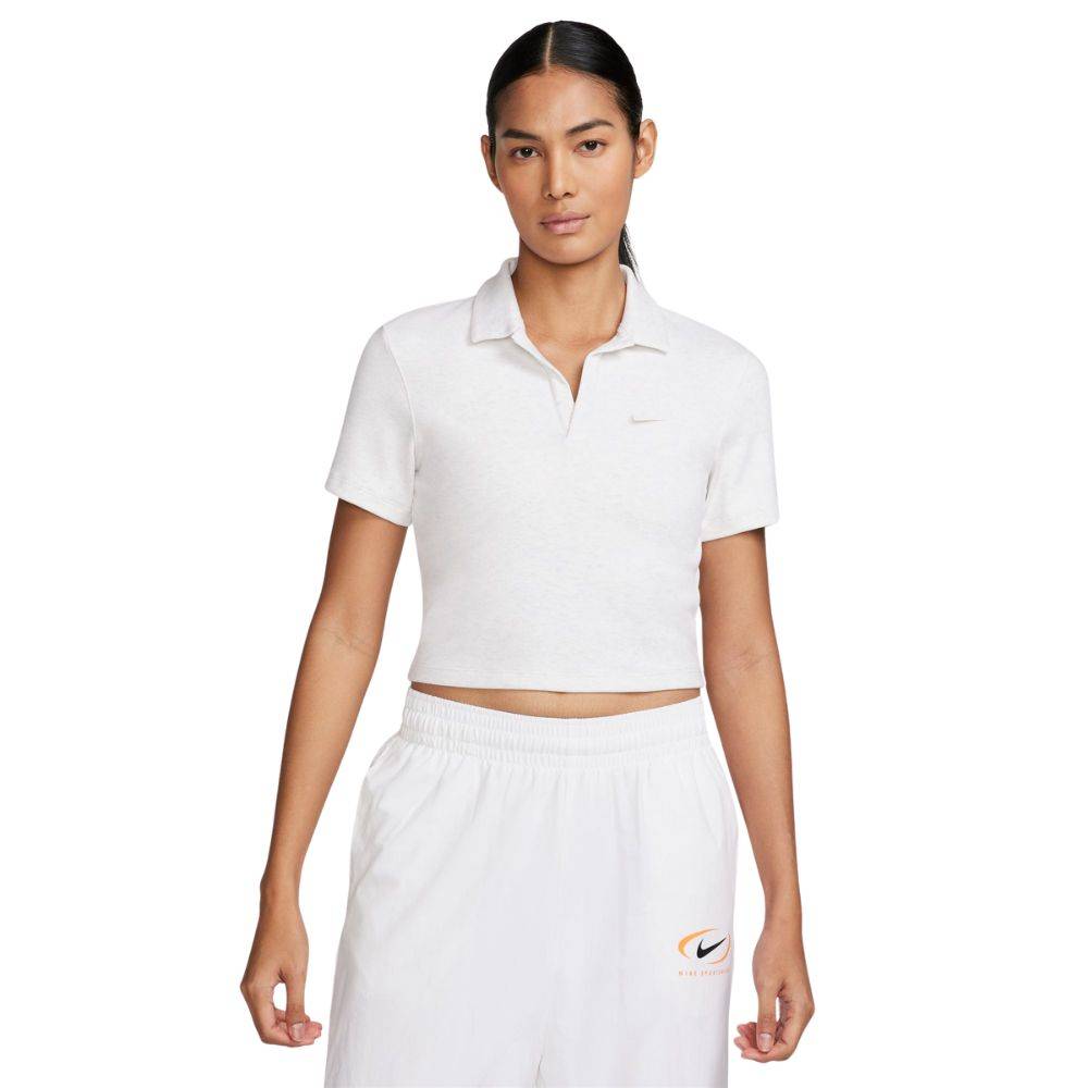 NIKE ESSENTIALS WOMENS SS POLO CROPPED TOP