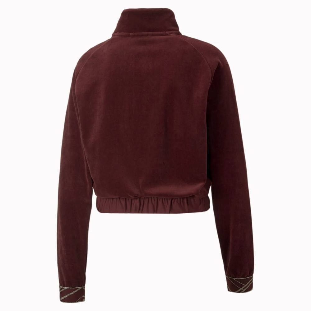 PUMA DECO GLAM VELOUR FULL-ZIP JACKET