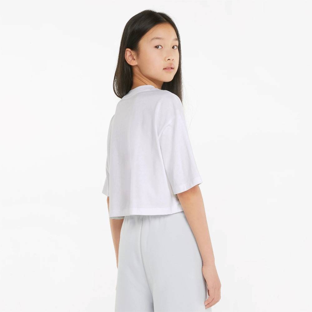 PUMA GIRLS CROPPED TEE JR