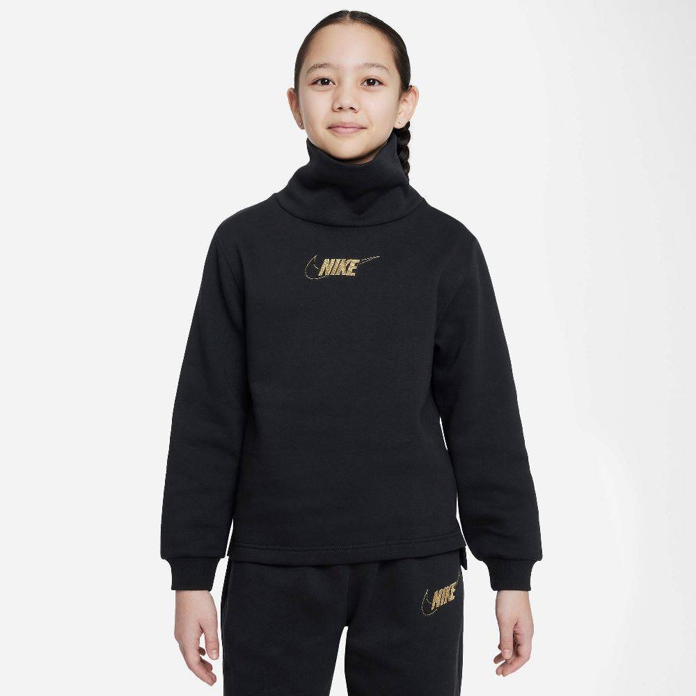 NIKE KIDS FUNNEL NECK LS FLEECE TOP