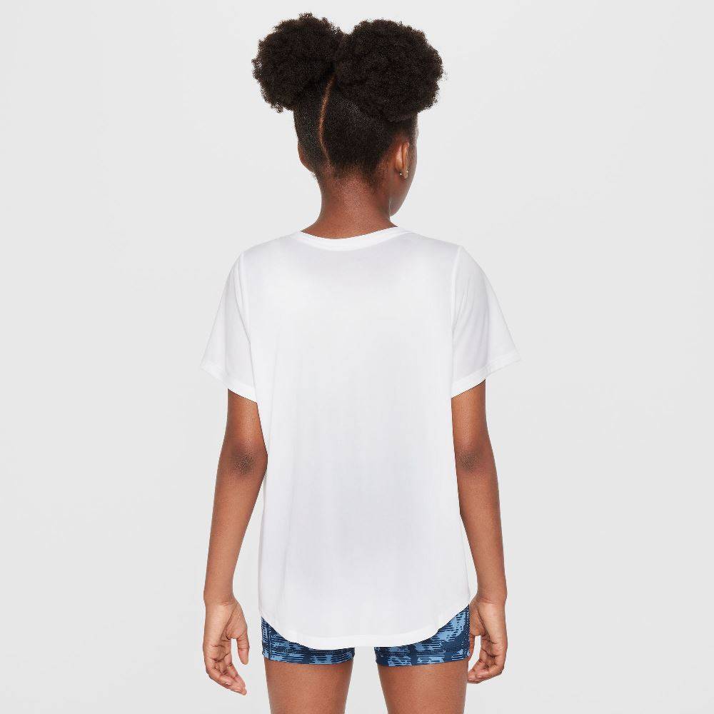 NIKE GIRLS DRI-FIT FITTED SHORT-SLEEVE TOP