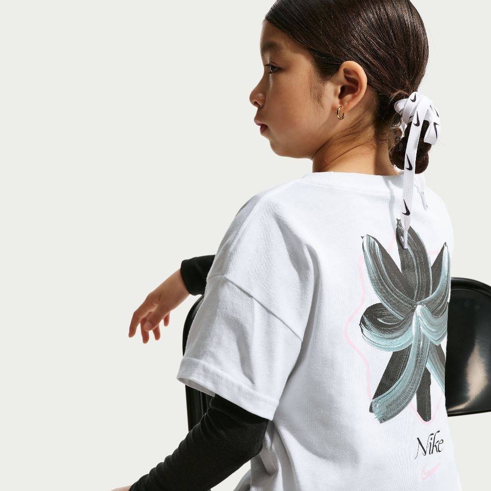 NIKE GIRLS NSW BOXY FLOWER TEE