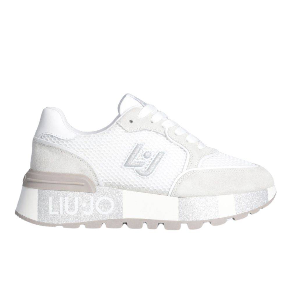 LIU JO AMAZING 25 - SUEDE AND MESH PLATFORM SNEAKERS