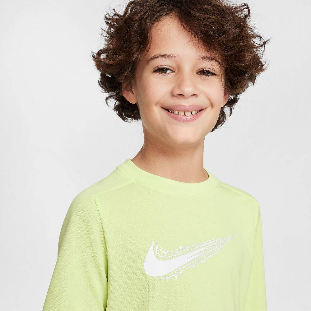 NIKE KIDS DRI-FIT MULTI HYBRID SS TOP