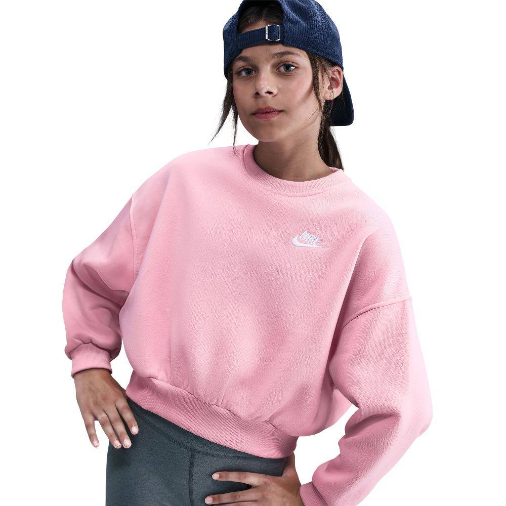 NIKE GIRLS NSW FLEECE BOXY CREW-NECK