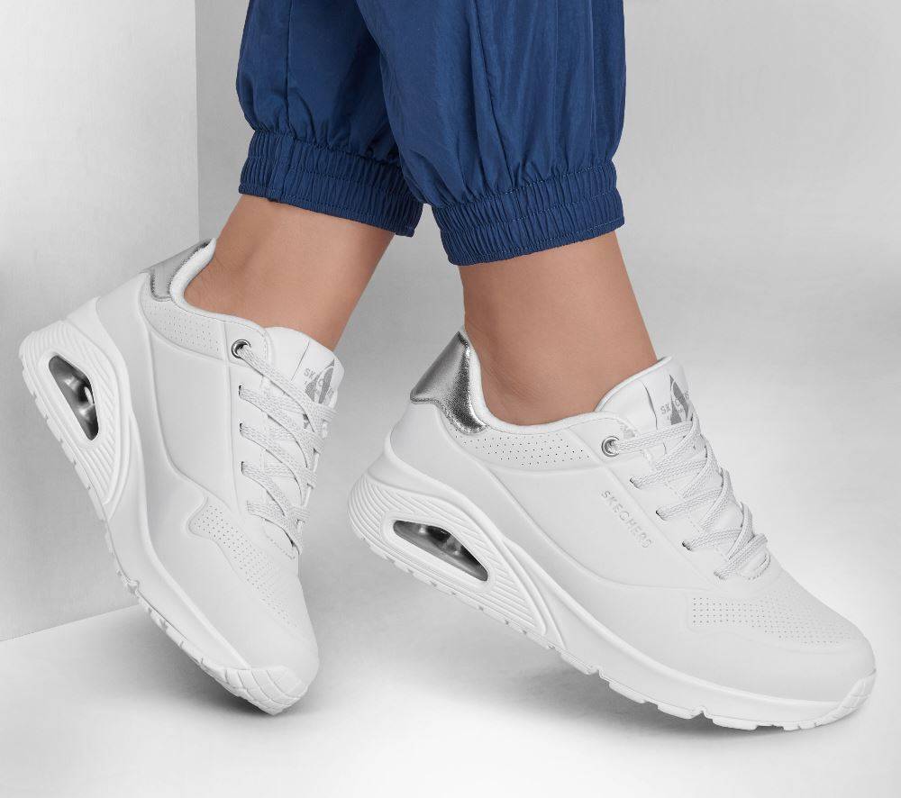 SKECHERS WOMENS SHIMMER AWAY SNEAKERS