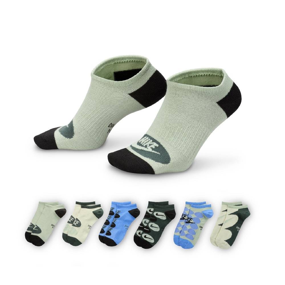 NIKE LIGHTWEIGH TRAINING NO-SHOW 6-PAIRS SOCKS