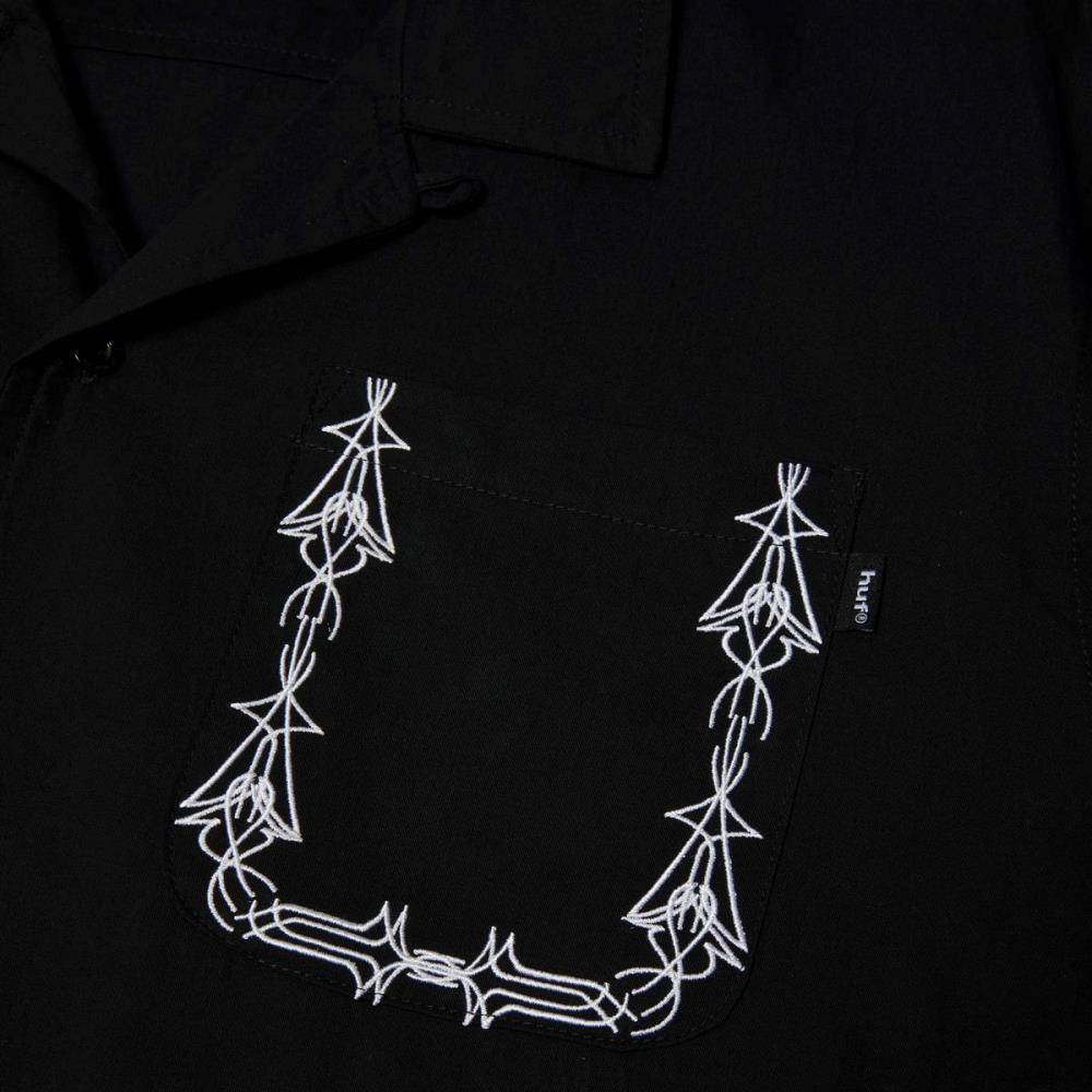 HUF PINSTRIPE EMB S/S RESORT SHIRT