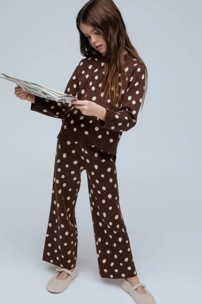 COMPANIA FANTASTICA CATAHOULA POLKA DOT KNIT TROUSERS