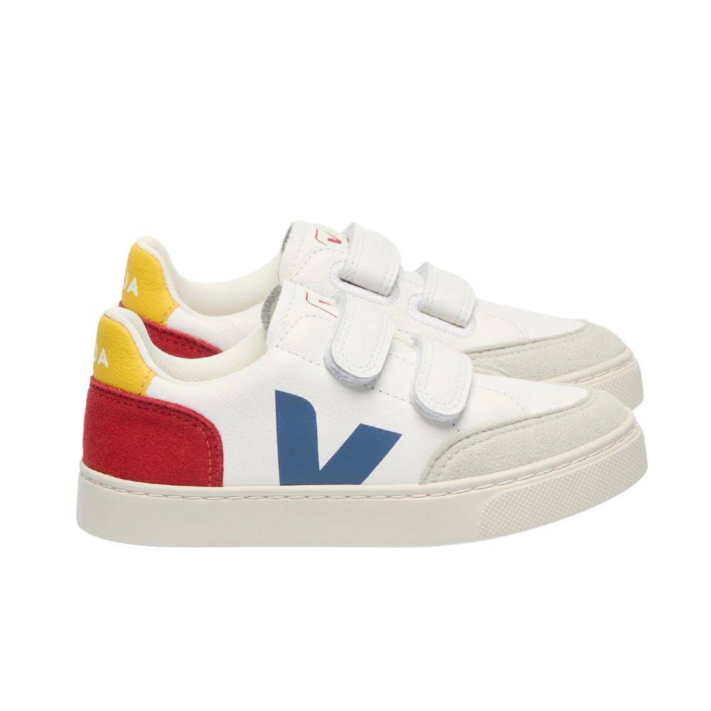 VEJA V-12 ORGANIC TRACED LEATHER INFANT