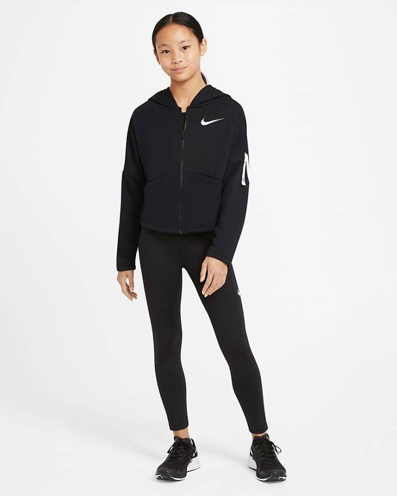 NIKE GIRLS STUDIO FULL-ZIP HOODIE