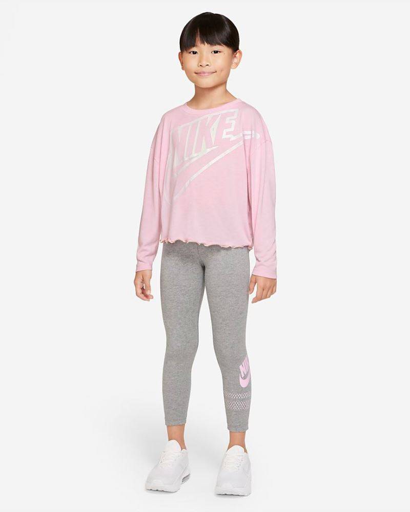 NIKE LITTLE GIRLS AURA FUTURA ICON LS TEE