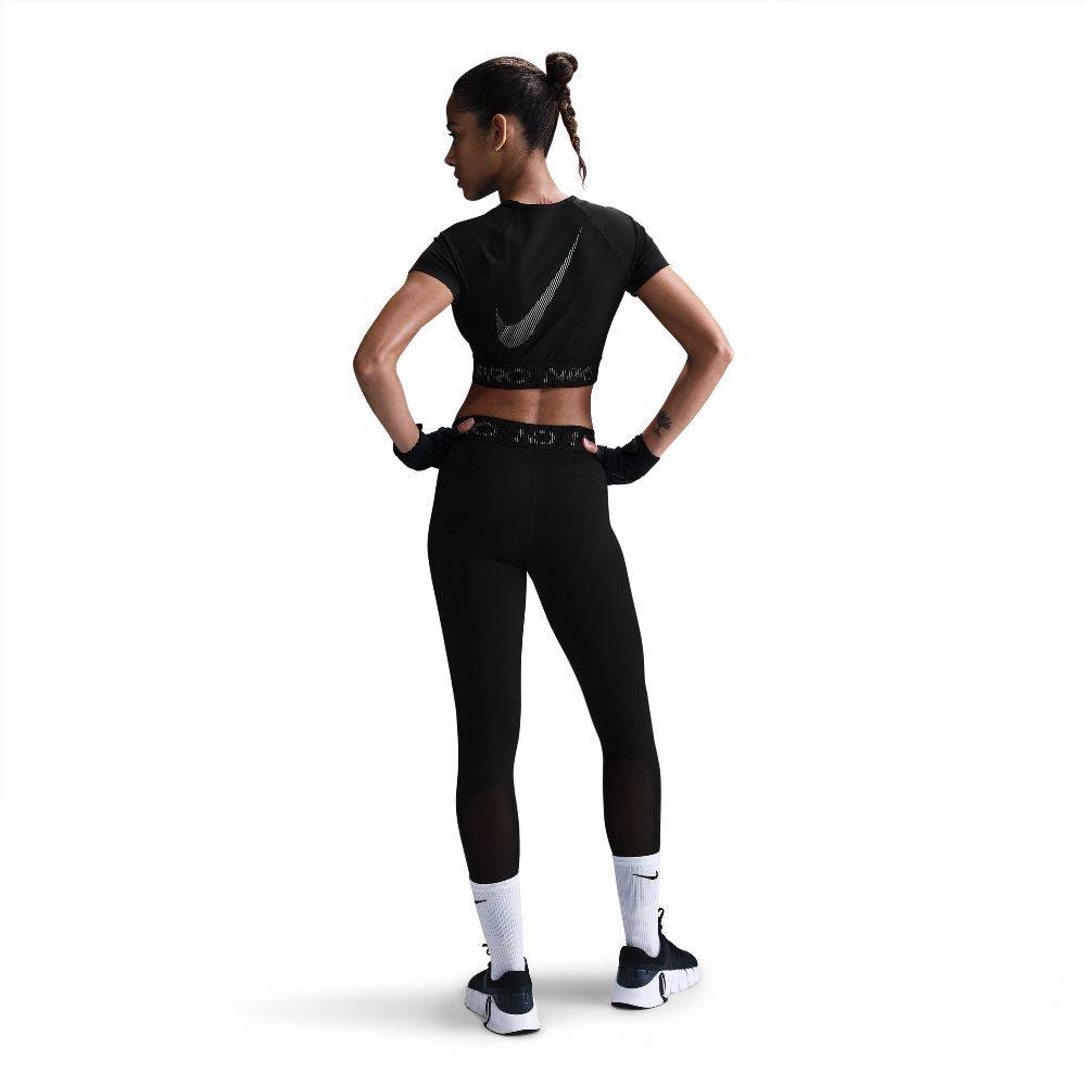 NIKE PRO DRI-FIT SHORT-SLEEVE CROPPED GRAPHIC TOP