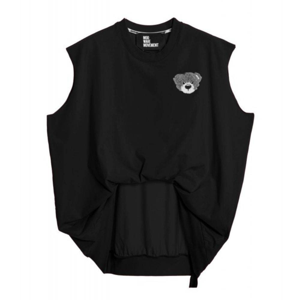 MWM TEDDY BEAR FLOCK PATCH OVERSIZED TANK TOP WOMEN