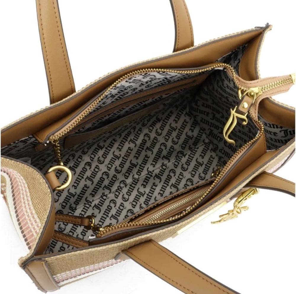 JUICY COUTURE LILY STRAW MEDIUM SHOPPING BAG