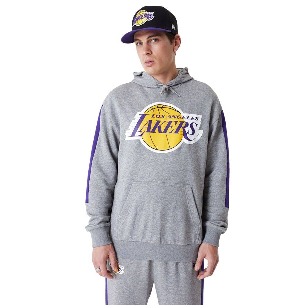 NEW ERA NBA COLOUR BLOCK OVERSIZED HOODY LA LAKERS