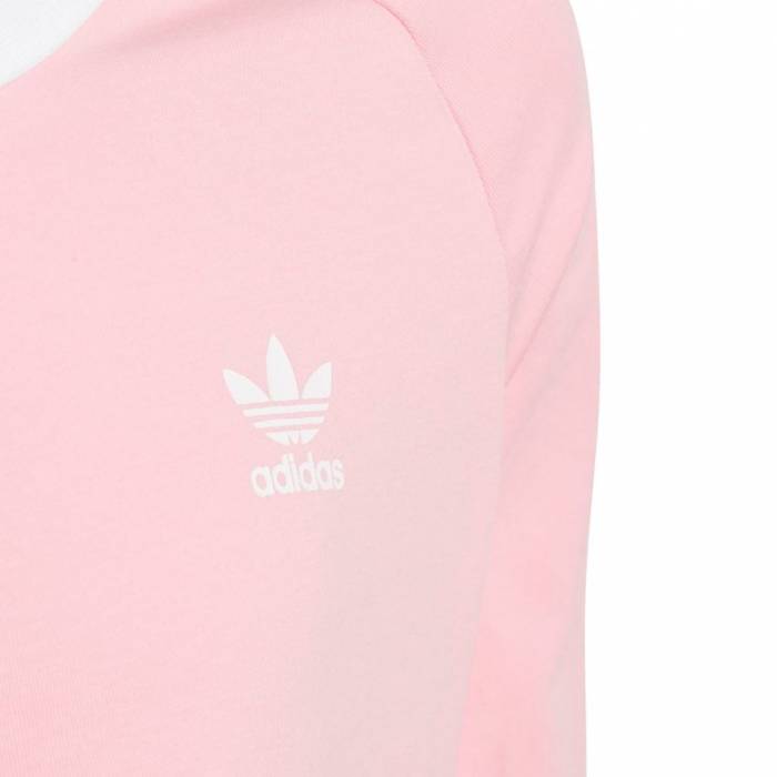 ADIDAS GIRLS 3-STRIPES CROPPED TEE