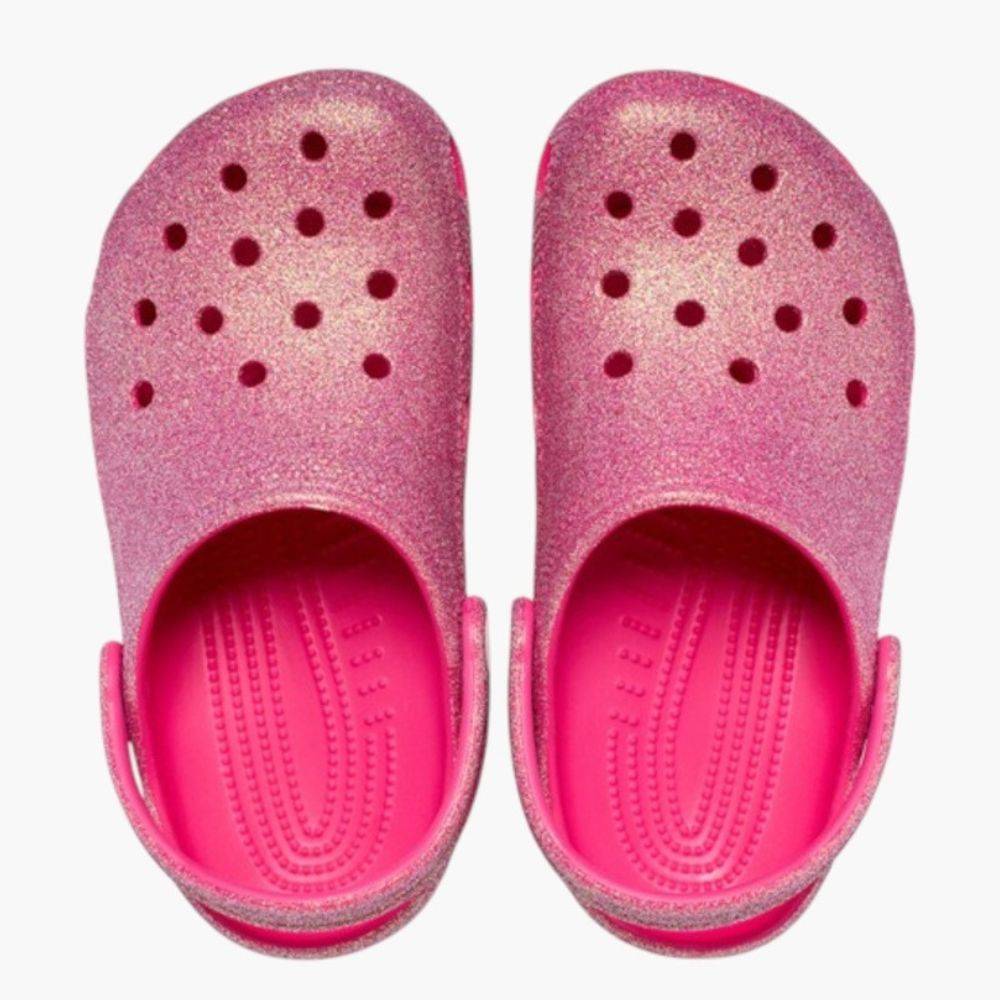 CROCS CLASSIC IRIDESCENT GLITTER KIDS CLOG