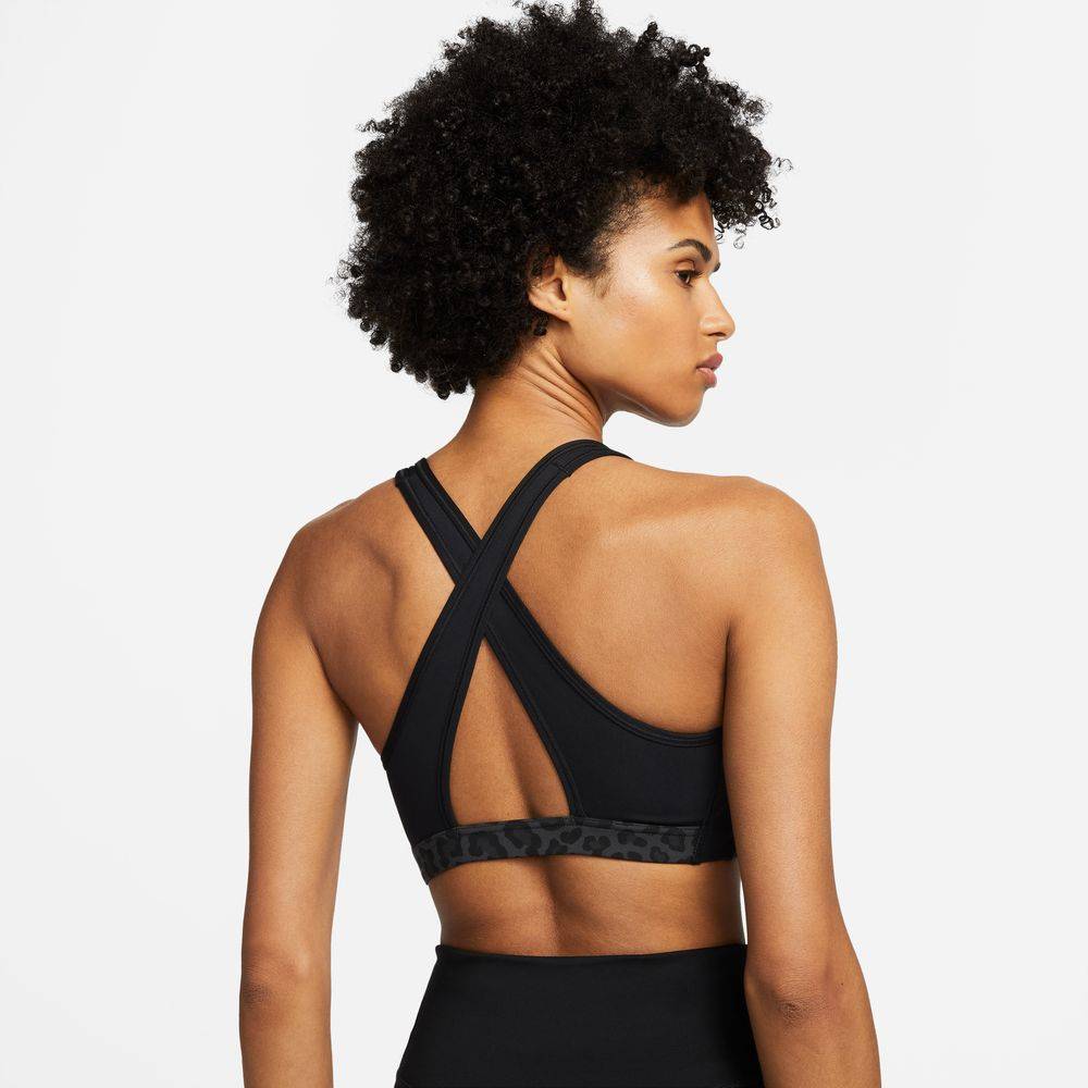 NIKE SWOOSH MEDIUM-SUPPORT PRINTED NON- PADDED BRA