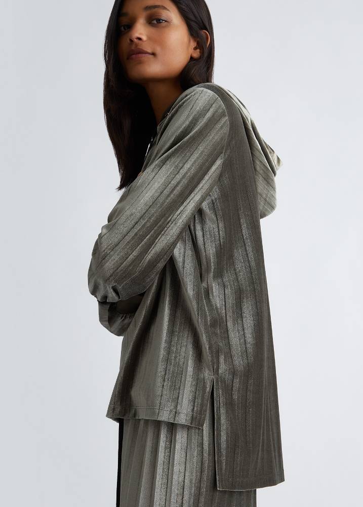 LIU JO CHENILLE PLEATED SWEATSHIRT
