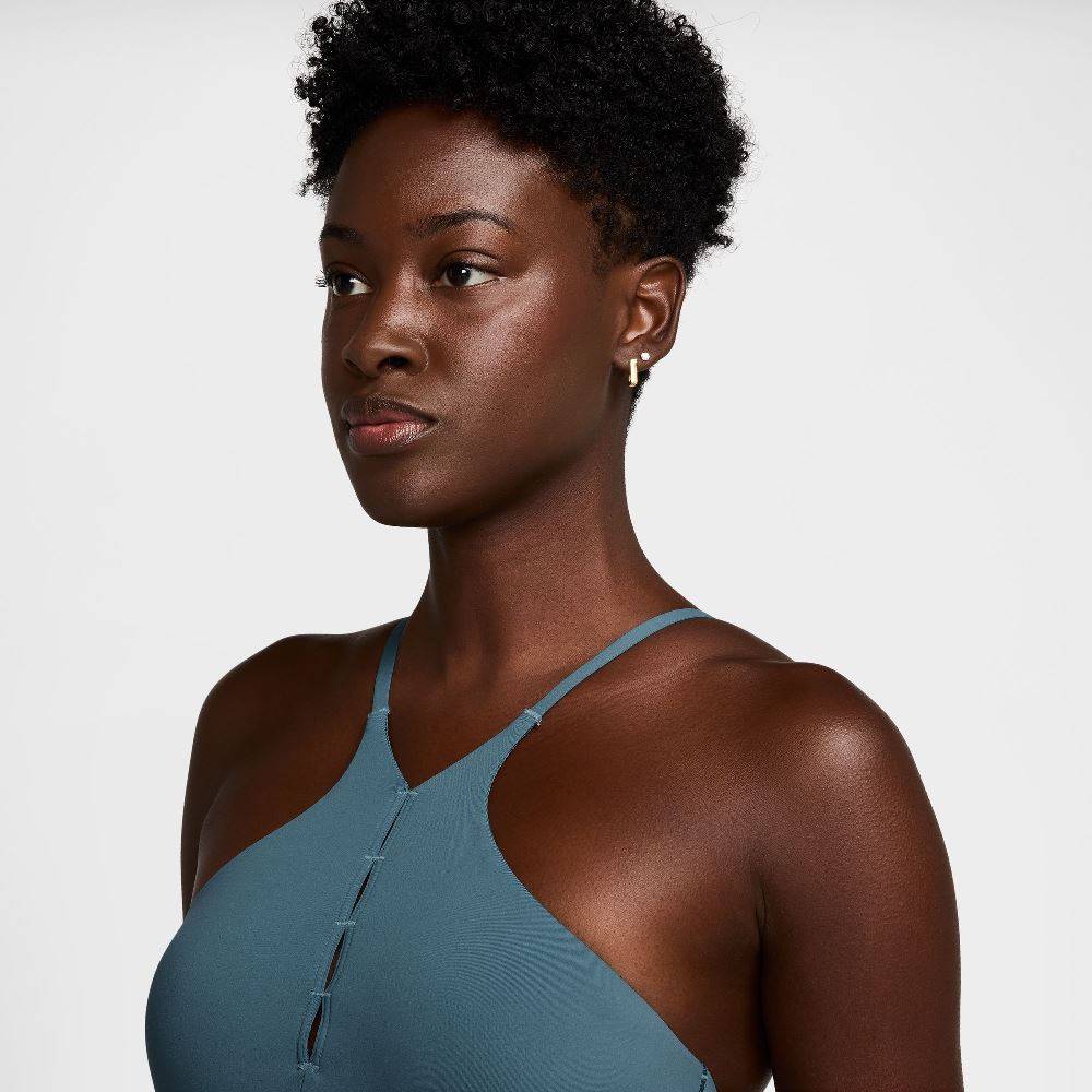 NIKE ONE DLIGHT-SUPPORT PADDED HIGH-NECK SPORT BRA