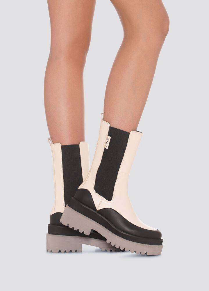 LIU JO PURPLE 10 COMBAT BOOTS