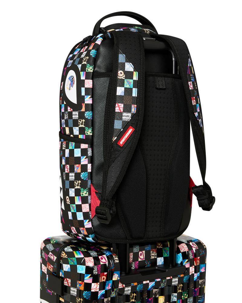 SPRAYGROUND CRAZY CHECK CARRY-ON LUGGAGE
